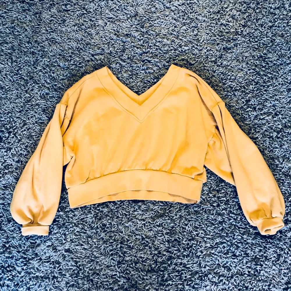 yellow/orange crop top